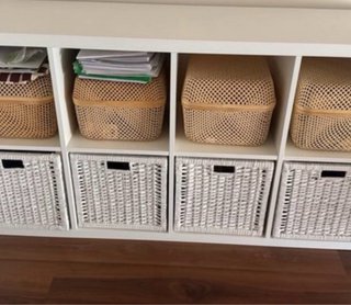 Cestas de mimbre blancas Ikea (4 unidades)