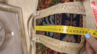 Bolso de rafia tejido multicolor
