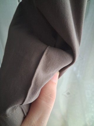 Pantaloni Vintage Tortora Nervatura M