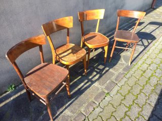 Set 4 Sedie in Legno Marrone