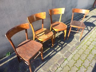 Set 4 Sedie in Legno Marrone