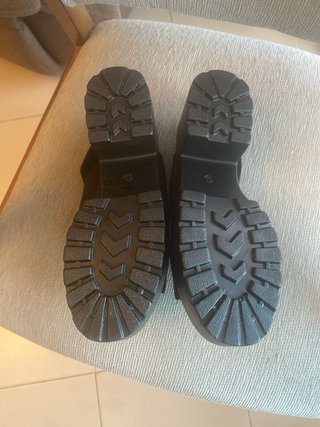 Sandalias Dospies Tacón Mujer Negras