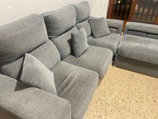 Sofá modular gris tela