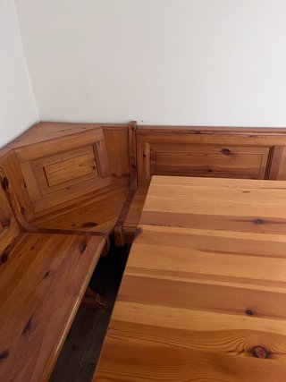 Tavolo Pino Svezia con Panca Angolare L