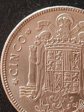 Moneda 5 Pesetas 1949 (Estrella 50)