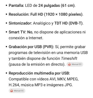 Televisión Nervi 24 pulgadas