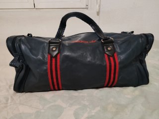 Bolsa deportiva Adidas vintage años 70 azul/rojo