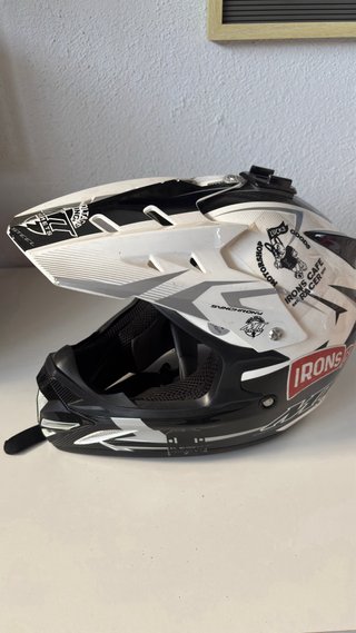 Casco Cross Infantil Blanco y Negro