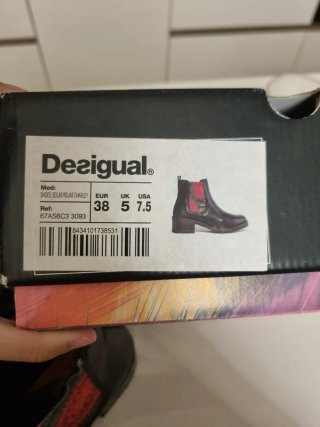 Botines Desigual Negros Talla 38