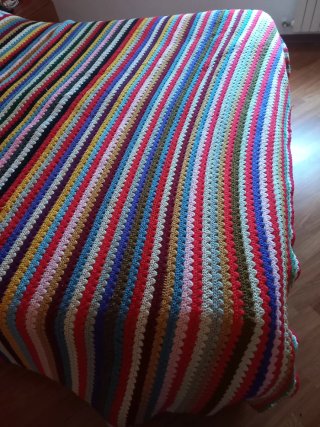 Coperta fatta a mano arcobaleno