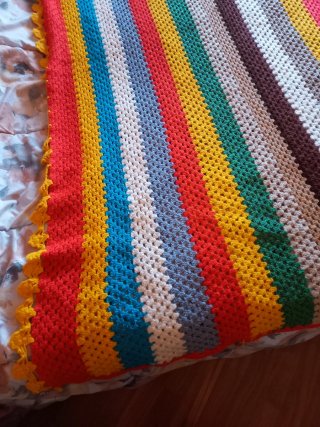 Coperta fatta a mano arcobaleno