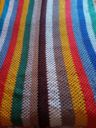 Coperta fatta a mano arcobaleno