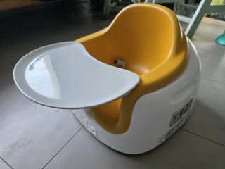 Trona Bumbo da tavolo gialla e bianca