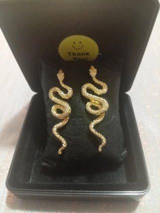 Orecchini Snake Stile Vintage A Perno