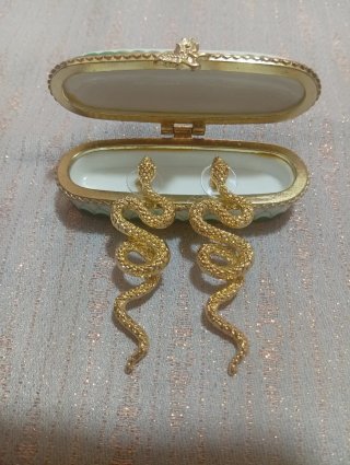 Orecchini Snake Stile Vintage A Perno
