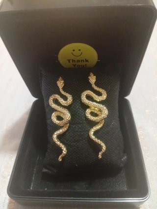 Orecchini Snake Stile Vintage A Perno