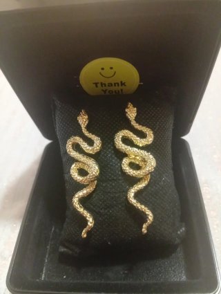 Orecchini Snake Stile Vintage A Perno