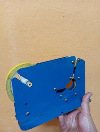 Máquina para cerrar bolsas azul