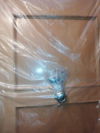 Puerta de entrada a casa en muy buen estado.