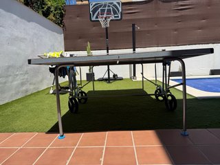 Mesa de Ping Pong Plegable con Ruedas