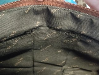 Bolso de hombro de piel marrón