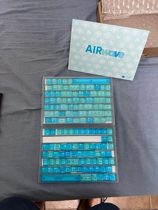 Teclas airwave azules transparentes