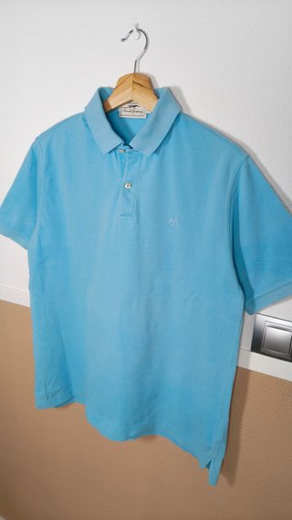 Polo Thomas Burberry Azul/Turquesa Talla XL