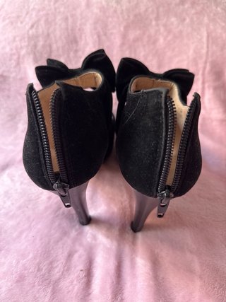 Zapatos negros terciopelo lazo talla 39
