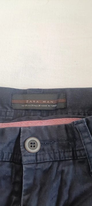 Pantalones Chinos Zara Man Azul