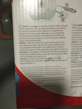 Calienta biberones NUK Thermo Rapid