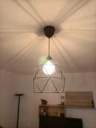 Lámpara colgante geométrica metal negro