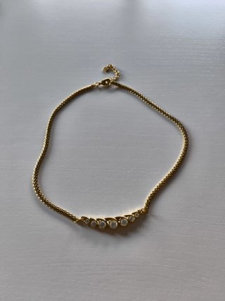 Collar Gargantilla Dorado con Piedras