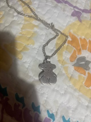Collar Tous Oso Plata La cadena no esta incluida