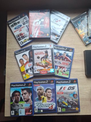 Pack PS2 Slim, Mando, 28 Juegos y volante