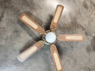 Ventilador de techo madera y metal
