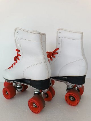 Patines Skider 4 Ruedas Blancos y Rojos