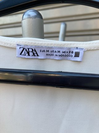Top Zara blanco champán