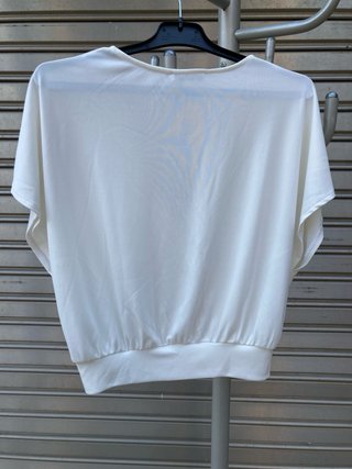 Top Zara blanco champán