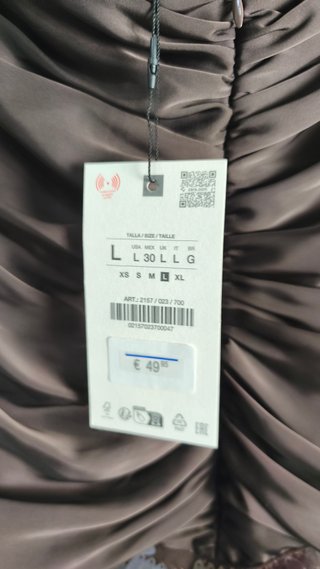 Vestido marrón con lentejuelas Talla L