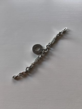Pulsera mujer acero con charm redondo