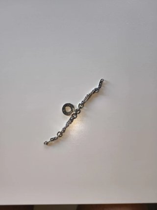 Pulsera mujer acero con charm redondo