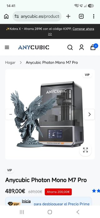 Stampante 3D Anycubic Photon Mono M7 Pro
