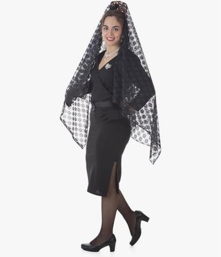 Disfraz Manola/Viuda Negro Talla M