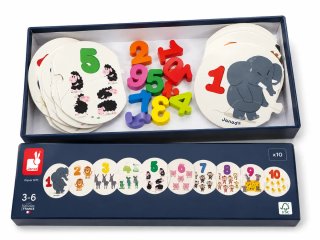 Puzzle educativo Janod números y animales