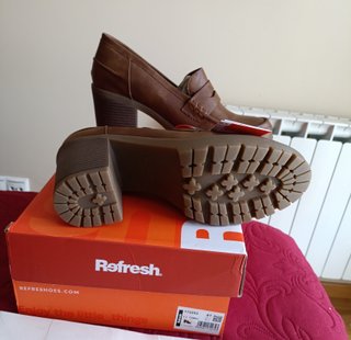 Mocasines Refresh Camel Tacon Talla 41