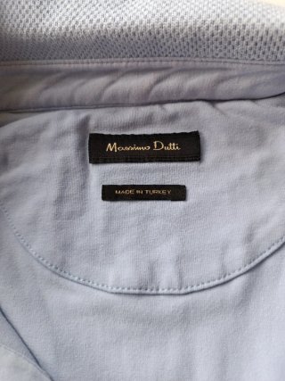 Camiseta Polo Azul y Marrón