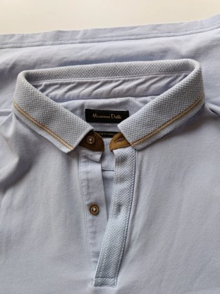 Camiseta Polo Azul y Marrón