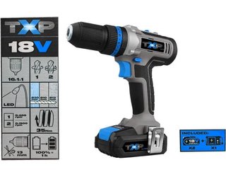 Taladro percutor 18V + maletín 70 piezas
