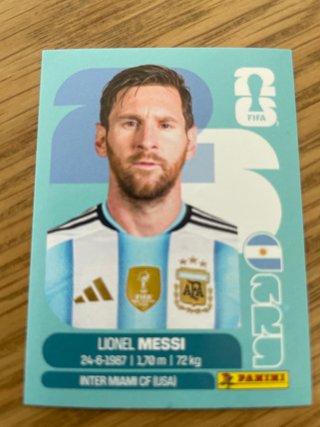 Cromo Messi mundial 2026