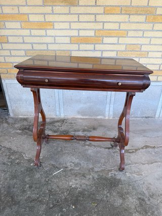 Escritorio antiguo caoba con silla